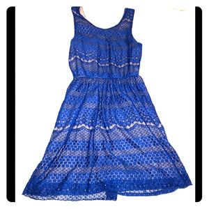 Blue lace dress